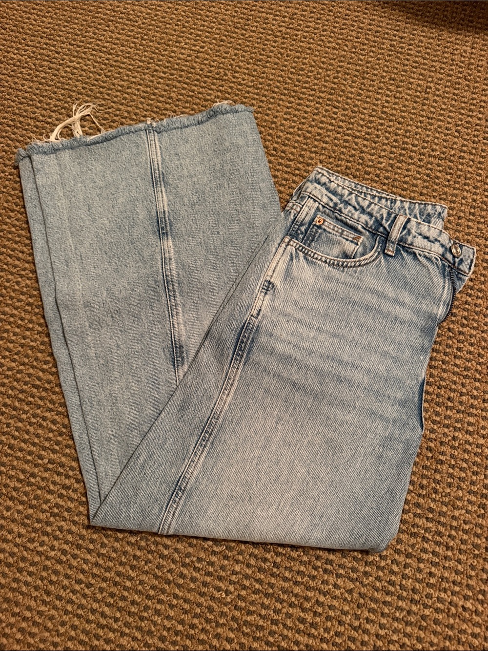 Zara mid rise wide leg jeans